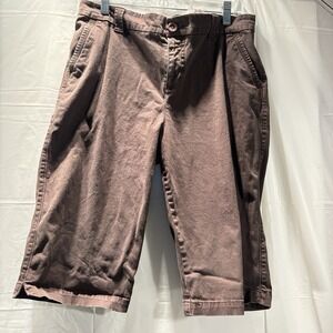 Sonoma Life + Style Pants Womens 12 Brown Original Fit High Rise Capri Straight